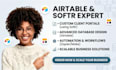 build airtable database, softr web app, and client portal