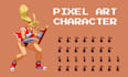 make pixel art animation pixel art character pixel art sprite sheet