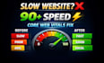 fix slow website and speed up wordpress, shopify for 90 pagespeed