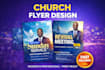 create modern church flyer design for events and social media
