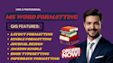 do word document design, ms word formatting and kindle KDP formatting