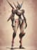 design futuristic robot or mecha character art