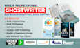 be your ghostwriter, do ebook writing, kdp book formatting, book editing