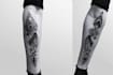 create sleeve tattoo design in geometric style