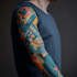 create a unique geometric sleeve tattoo design