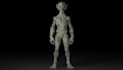 optimize model visualization,blender alien creature,modular outfit,monster rig3d