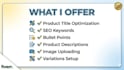 create SEO product listings for amazon flipkart and shopify