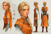 make 2d character design and character sheet