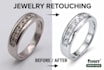 do jewelry retouching, background removal, and color correction