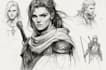 sketch fantasy character concept art