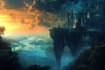 do fantasy background and landscape