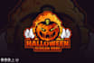 do creative modern mascot, halloween logo design
