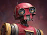 draw a cute and creative robot character illustration