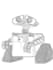 draw a black and white fan art