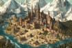fantasy map illustration for map