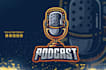 do modern wonderful creative podcast logo