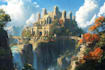 do fantasy background and landscape