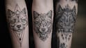 hand draw a custom black and white tattoo design
