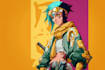 design anime character , cyberpunk character