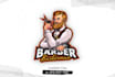do modern wonderful creative super salon, barber logo