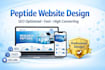build SEO optimized peptide website design wordpress ecommerce site