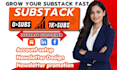 create substack newsletter design and substack promotion for your publication