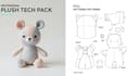 design plush sewing pattern tech pack stuffed animal reference sheet ych oc