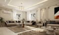 reconstruct 3d royal house,villa interior,open plan concept,indoor lounge render