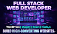 build rebuild custom website development full stack front end back end developer