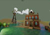 create a stylized 3d low poly environment scene in blender