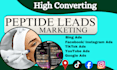 generate peptide leads, supplements, facebook ads peptide therapy google ads