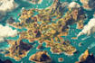 do fantasy map illustration