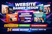 design professional website banner, create custom banner, and craft eye catching