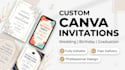create design custom editable birthday invitation wedding templates graduation