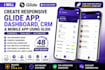 create responsive glide app, dashboard, CRM and mobile app using glide