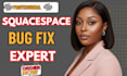 do squarespace custom code and fix squarespace issues