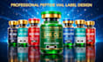 product label design supplement label bottle label box label peptide vial label