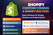 be your shopify expert do shopify custom coding website store bug fix developer