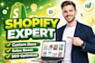build and redesign shopify stores for maximum results
