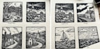 create stunning linocut or woodcut style illustrations