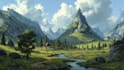 do fantasy background and landscape
