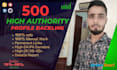 build build 500 manual high authority profile backlink