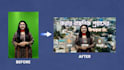 remove video background bluescreen and chroma key