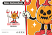 design unique custom halloween, pumking logo
