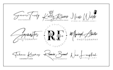 create a scripted, cursive, handwritten, signature logo