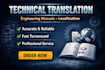 translate mechanical engineering documents technical manuals app localization