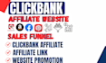 create a clickbank affiliate website with sales funnel setup