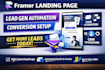 build framer landing page with lead gen automation and conversion setup