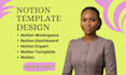 design notion template, dashboard and workspace as a notion expert