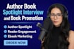 do ebook marketing, author interview spotlight and book promotion for authors